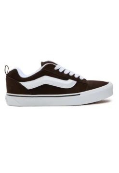 Vans KNU SKOOL UNISEX - Skate Shoes - Brown White -Vans Shop UK 08a68e107c3e44a1b275745fe6fe6781
