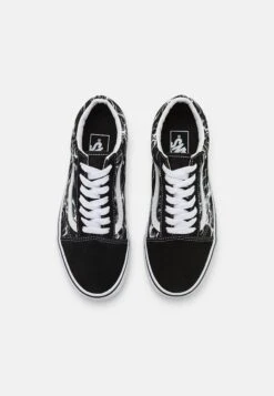Vans Old Skool Unisex - Trainers - Flames Black/True White -Vans Shop UK 247ddc86abcc4b8abfa1c7c843f3f656