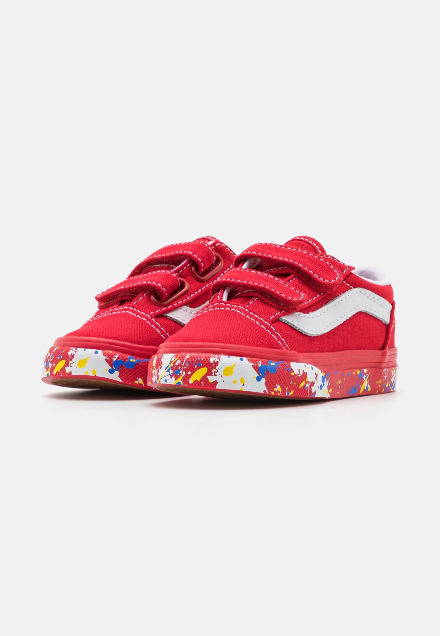 Vans Old Skool Unisex - Trainers - Paint Splatter Racing Red 4 Vans Old Skool Unisex - Trainers - Paint Splatter Racing Red - Image 2