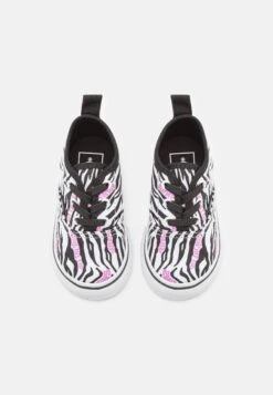 Vans Authentic Elastic Lace- Trainers - Zebra Daze Black -Vans Shop UK 424055a2ffc64d28b48e14fad9ebb134