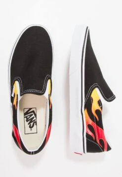 Vans Classic Slip-On- Slip-Ons - Black/True White -Vans Shop UK 5c3ba2b63d394cd3a2b38a4cf32e465d