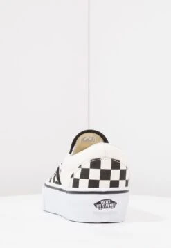Vans Ua Classic Slip-On Platform - Slip-Ons - Black/White -Vans Shop UK 68b30c698f9d4b9e946f61f4689392f3