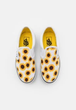 Vans Classic Unisex - Slip-Ons - Yellow/True White -Vans Shop UK 98fba5675b024df0a604c746f24fda56