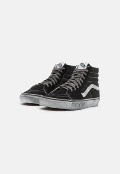Vans Sk-Hi - High-Top Trainers - Stressed Black/White -Vans Shop UK a789879881f5459fa8eef2e1abec3bbf