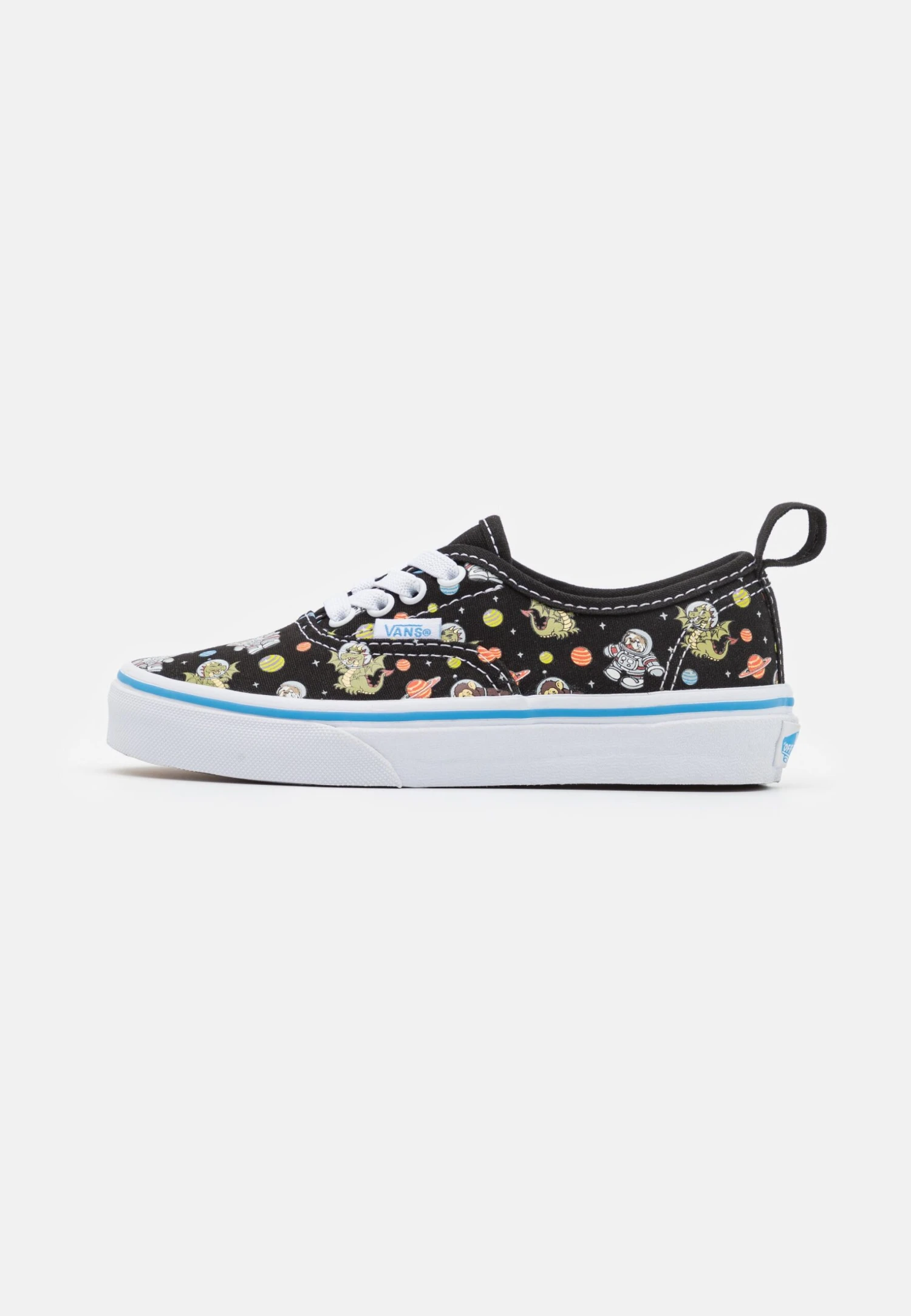 Vans Authentic Elastic Lace Unisex - Trainers - Black/Blue 3 Vans Authentic Elastic Lace Unisex - Trainers - Black/Blue