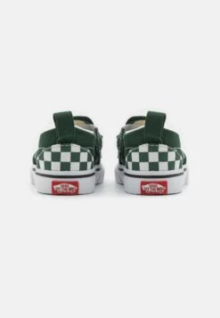 Vans Slip-On Unisex - Trainers - Dark Green/White -Vans Shop UK e620c39e6be7423493da901090845a77
